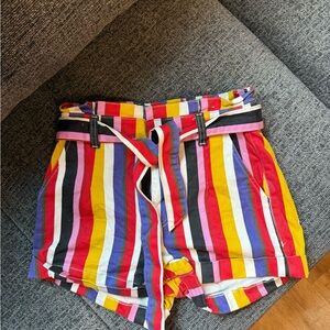 Colorful Striped Women's Shorts